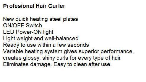 Professional Slim Hair Curler.
