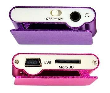 Metalic MP3 Player. Can also be used as a USB Storage device.