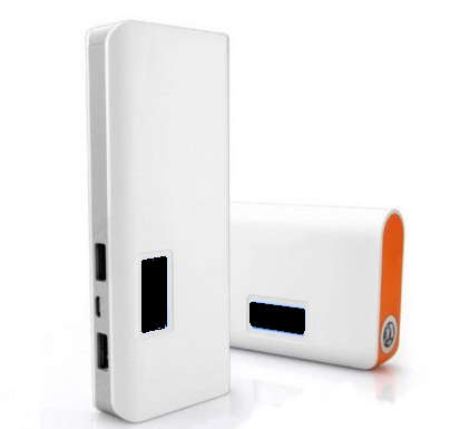 Portable USB 10 000mAh Power Bank, Backup Battery Pack. Available is Black, White & Pink.