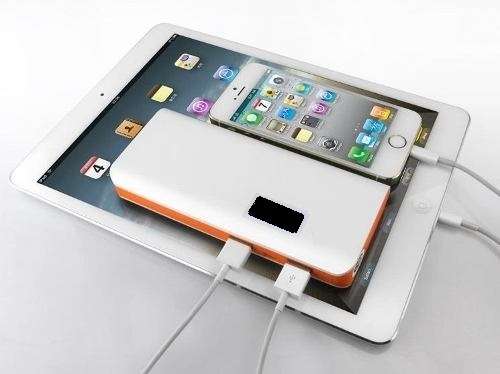 Portable USB 10 000mAh Power Bank, Backup Battery Pack. Available is Black, White & Pink.