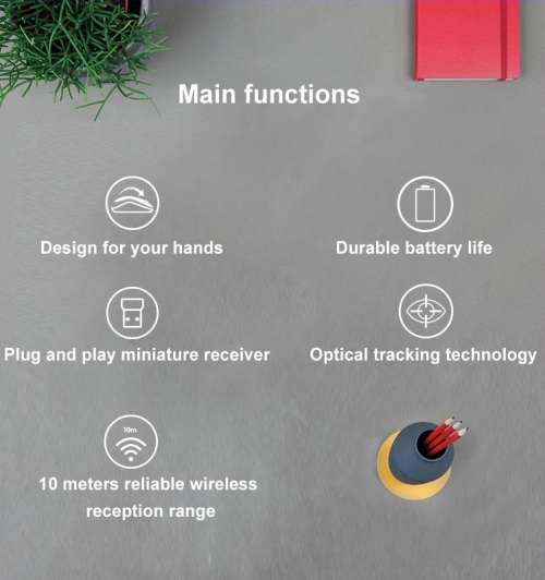 Wireless Mouse 2.4GHZ. Assorted colors.