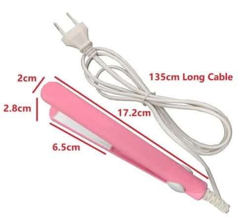 Mini Ceramic Hair Straightener. Available in Assorted Colors