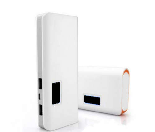 Portable 10 000mAh Power Bank, Backup Battery Pack. With Bright LED Lamp.