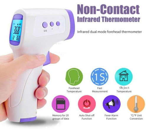 Non Contact Infrared Thermometer. 1 Second Rapid and Accurate Measurement.