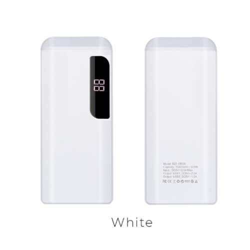 Portable 10 000mAh Power Bank, Backup Battery Pack. With Bright LED Lamp.