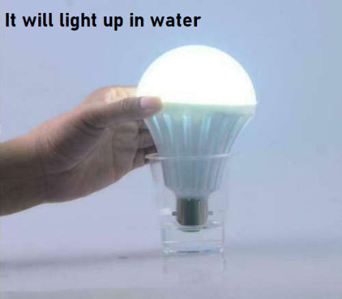 Smart Led rechargeable light bulb. Cool white. Pin type.