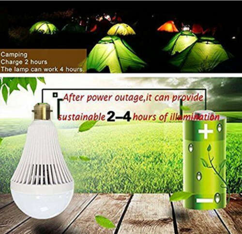 Smart Led rechargeable light bulb. Cool white. Pin type.