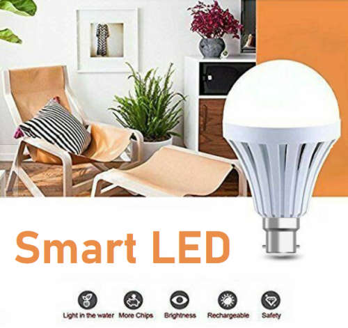Smart Led rechargeable light bulb. Cool white. Pin type.