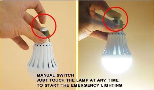 Smart Led rechargeable light bulb. Cool white. Pin type.