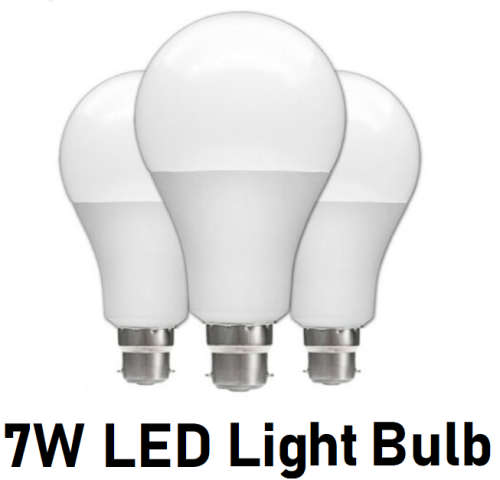 Pack of 5 Led 7w light bulbs. Cool white. Pin or Screw type.