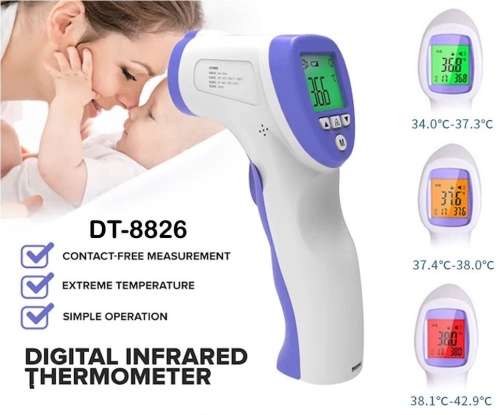 Non Contact Infrared Thermometer. 1 Second Rapid and Accurate Measurement.