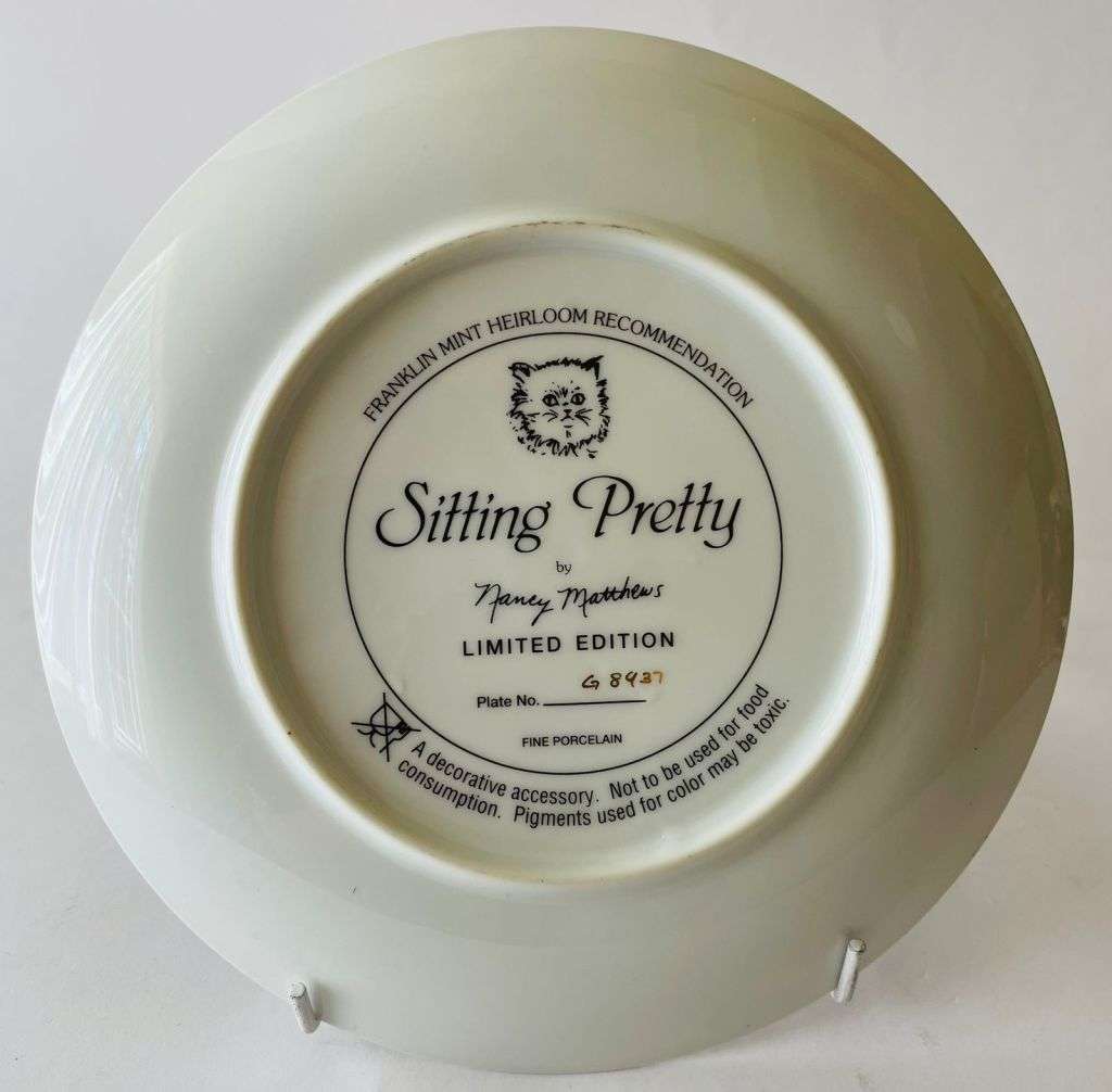 Limited Edition - Franklin mint heirloom plate. Cats.