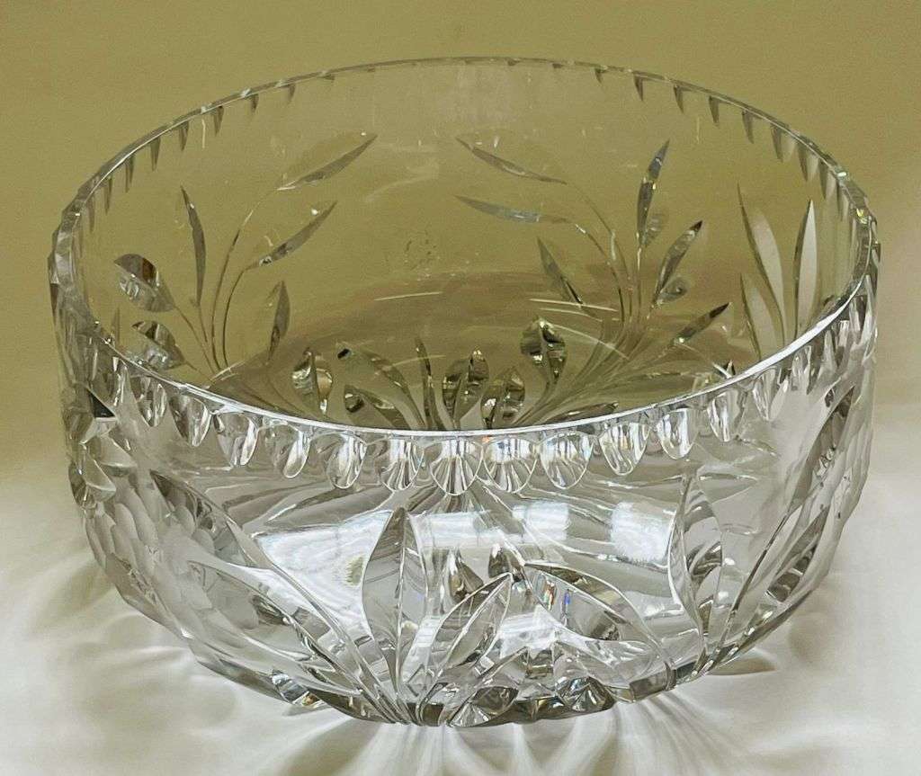 Cut glass rose bowl