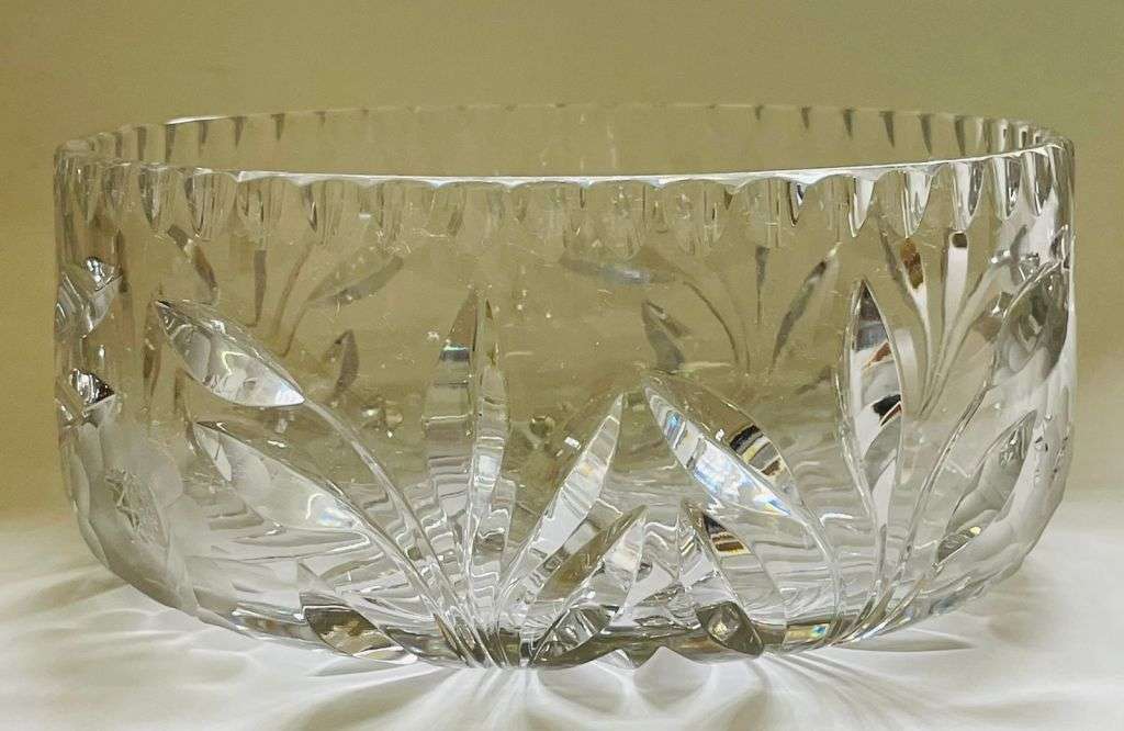 Cut glass rose bowl