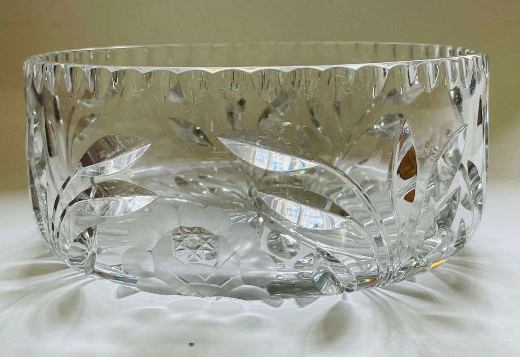 Cut glass rose bowl