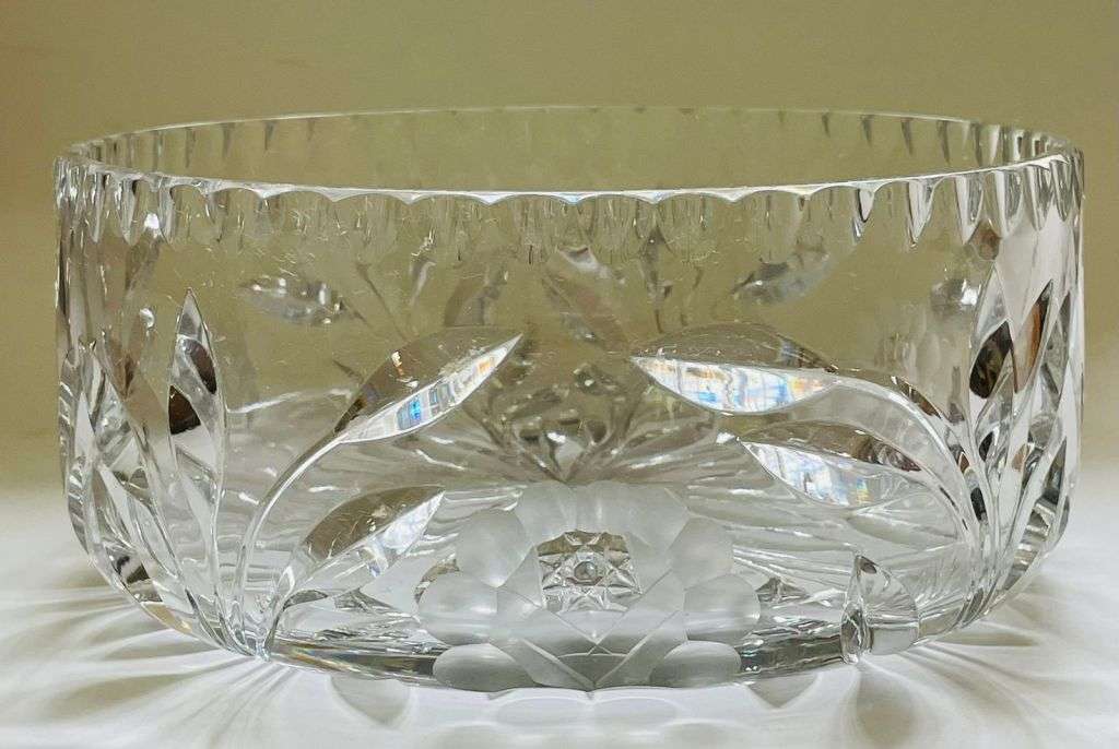 Cut glass rose bowl