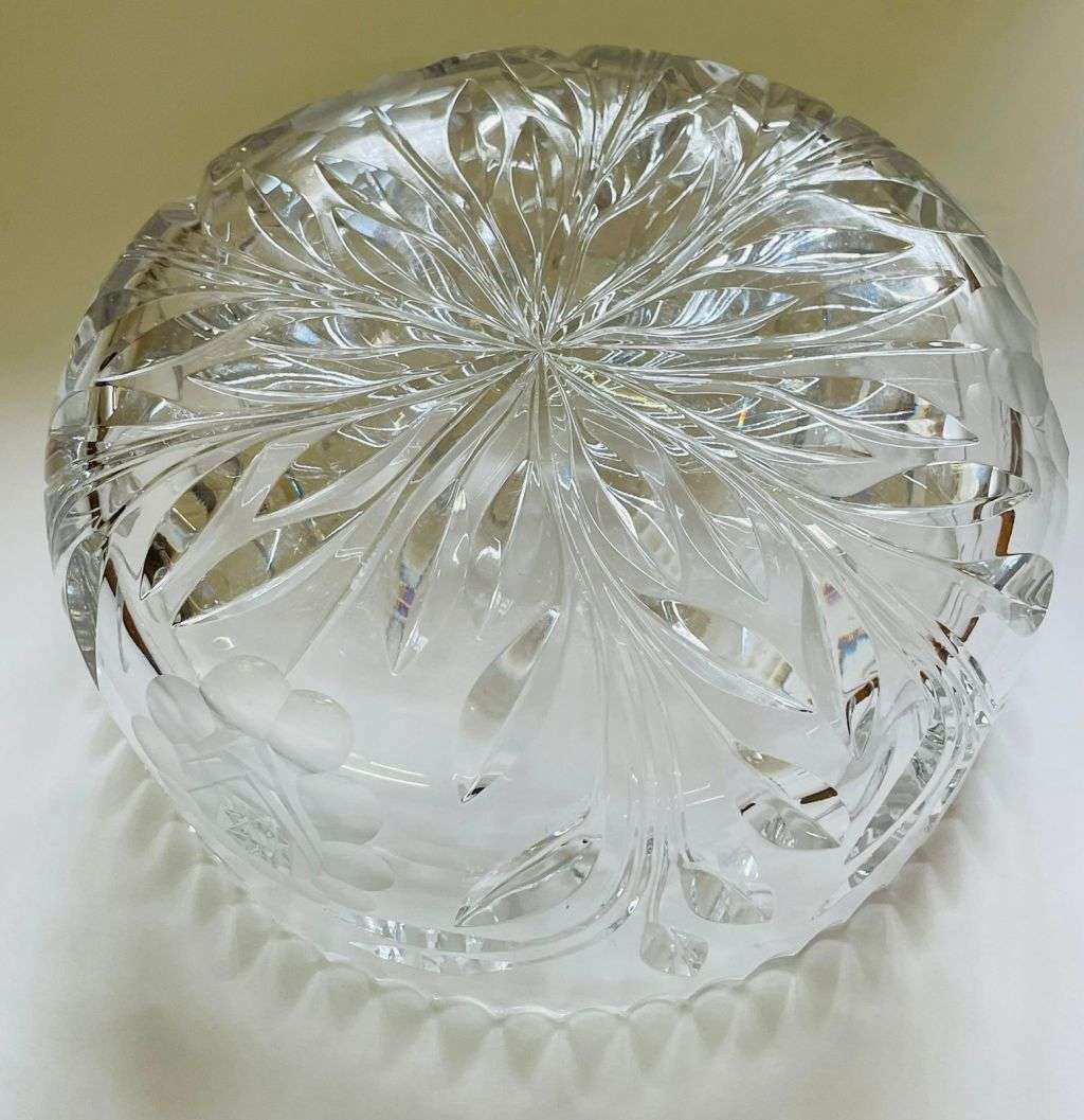 Cut glass rose bowl