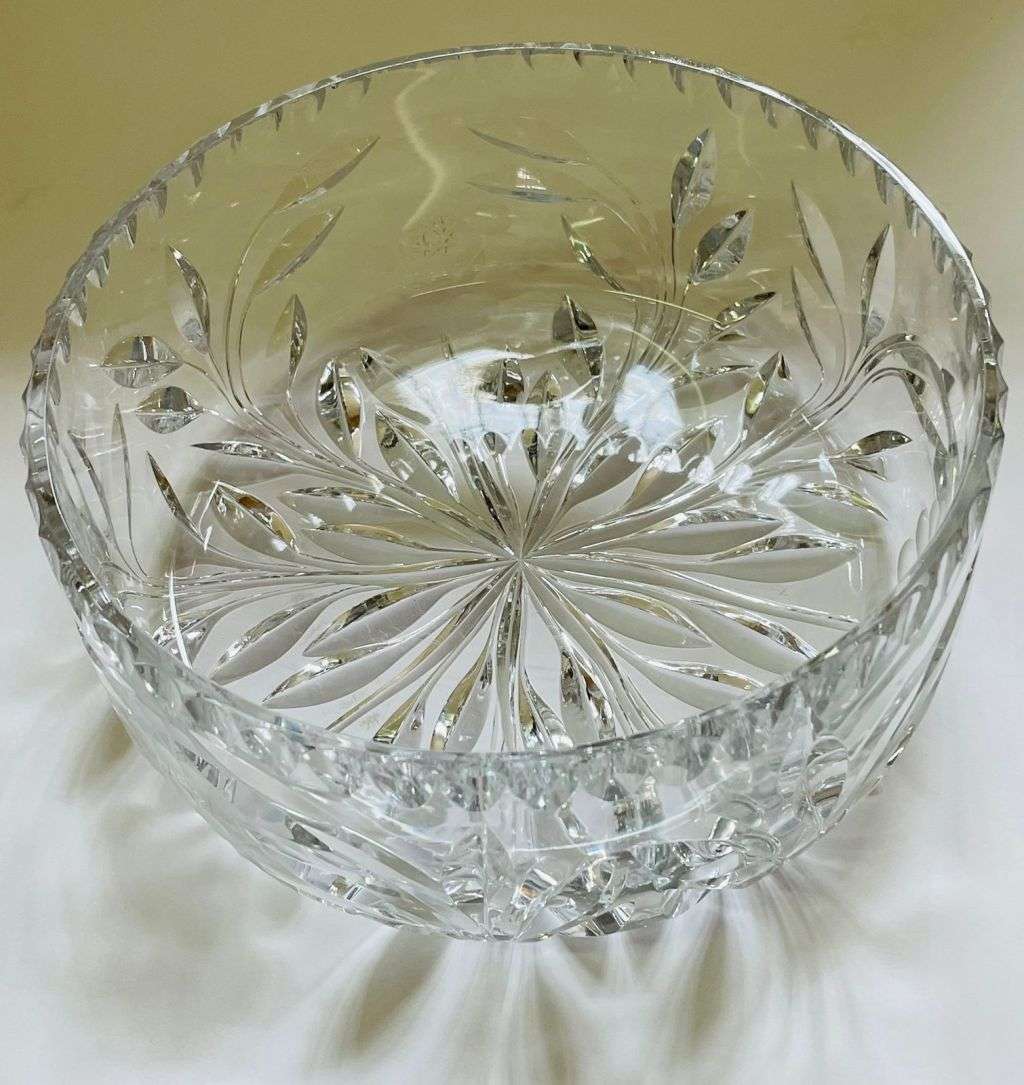 Cut glass rose bowl