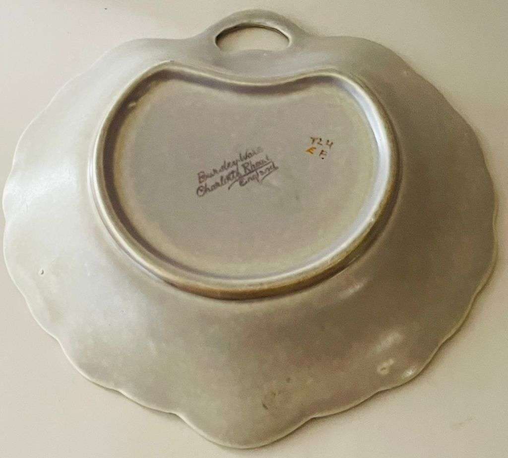 Bursley Ware - Charlotte Rhead Cookie Plate - TL4 Pattern - Floral Ovoid.