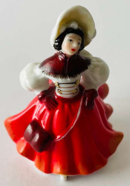 Royal Doulton Christmas Skater M220 Rare Miniature
