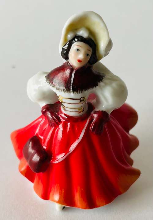Royal Doulton Christmas Skater M220 Rare Miniature