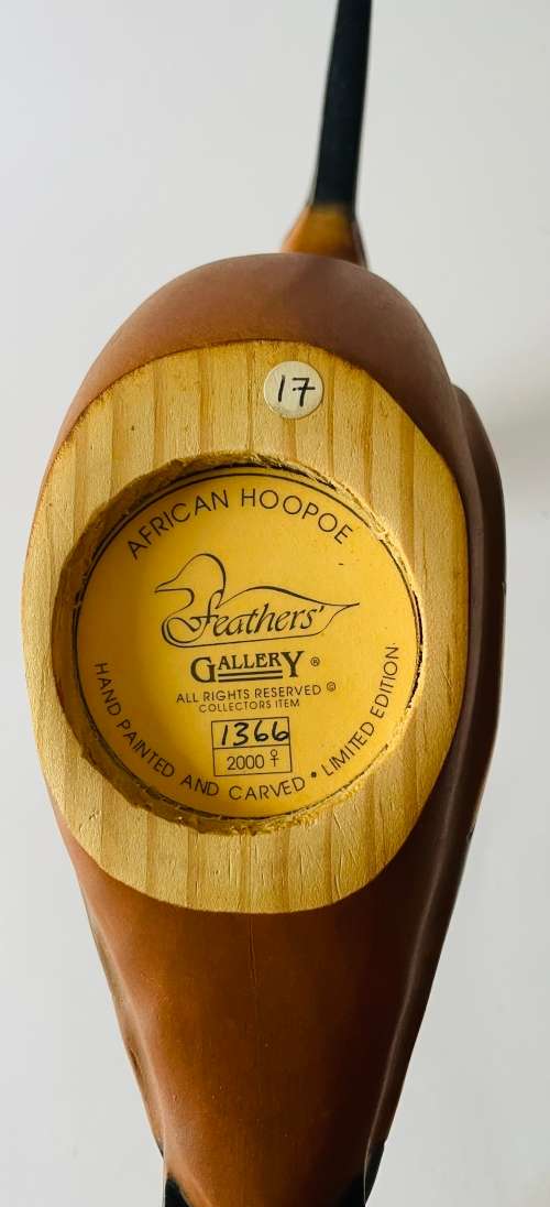 Knysna Feathers Hand carved African Hoopoe