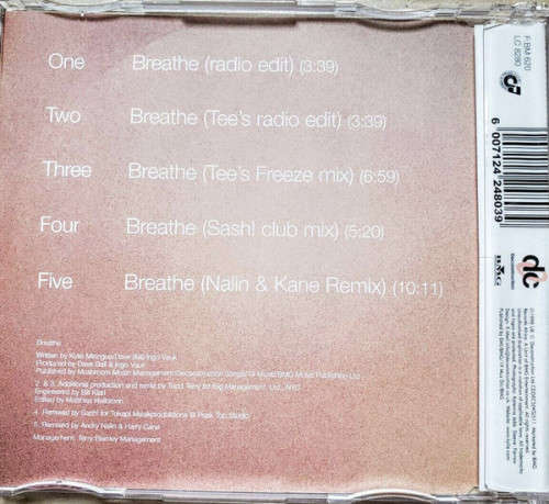 Kylie Minogue: Breathe (South African CD single)