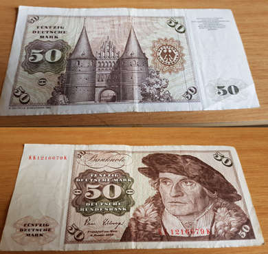 50 Deutsche mark bank note