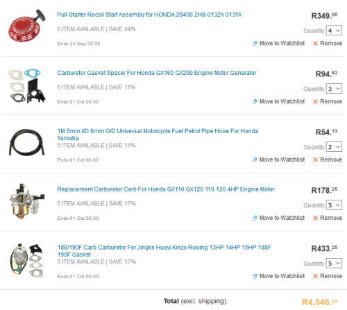 Special Bulk Cart Deal for kadlem1963