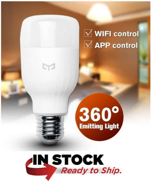 Xiaomi Mi Yeelight E27 8W White LED Smart Light Bulb Smartphone App WIFI Control : Perfect Timing