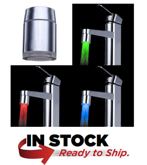 Battery Free Water Faucet Glow LED Temperature Sensor : Perfect Timing