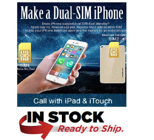 NeeCoo Me2 Bluetooth V4.0 Dual SIM Card Adapter For iPhone or Android - 450 mAh : Perfect Timing