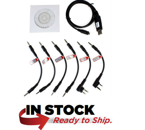 6 in 1 USB Programming Cable For BAOFENG UV-5R BF-888S For KENWOOD Motorola ICOM : Perfect Timing