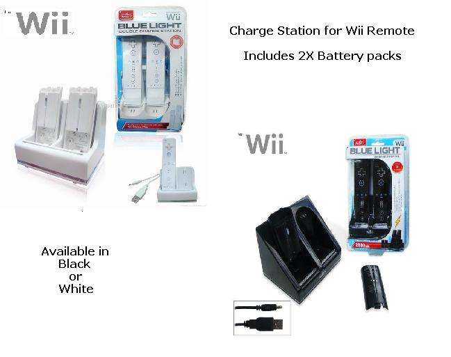 Charge Station for Wii Remote with 2X Battery Packs - Brand New and Sealed - Earn FREE POSTAGE