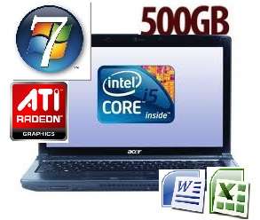 ACER 5742G - i5 - 500GB HDD - 5GB RAM - 512MB ATI RADEON - 15.6" HD LED - 1.3MP Webcam - Windows 7