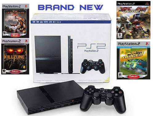 PS2 CONSOLE with 4 FREE GAMES - BRAND NEW & SEALED - LOCAL WARRANTY - SUPER SAVER POSTAGE