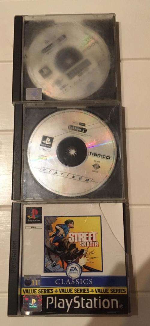 1st Generation Sony Playstation Console + 3 games