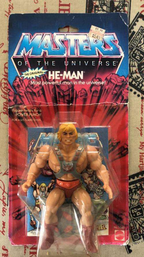 On Card Vintage Heman Masters Of The Universe Classics Motuc He-man motu