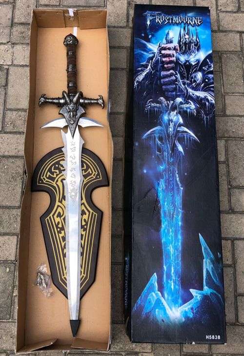 Warcraft sword memorabilia Blizzard Frostmourne Blade prop cosplay Box lenght 129cm