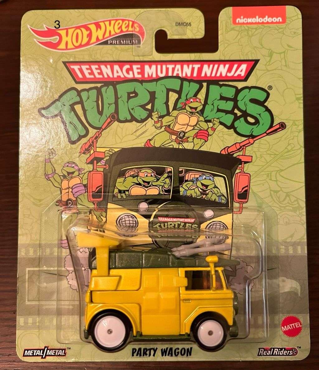 #3 Hotwheels Hot wheels Majorette Matchbox 124 series TMNT Party Wagon teeanage 1:64 real riders