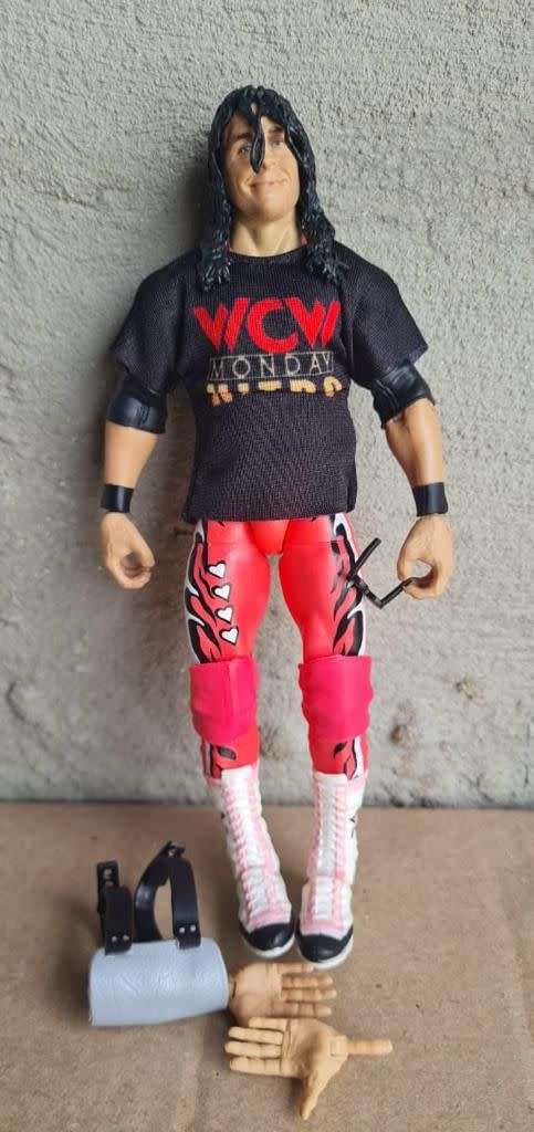 WWE ELITE RINGSIDE NITRO 2 PACK BRET HITMAN HART WRESTLING WWF WCW Loose Action Figure 7`Mattel