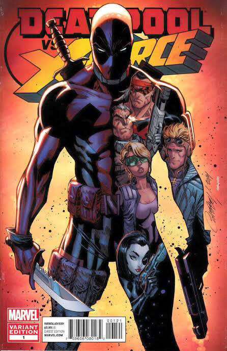 J Scott Campbell Deadpool X-Force 1 Variant Cover