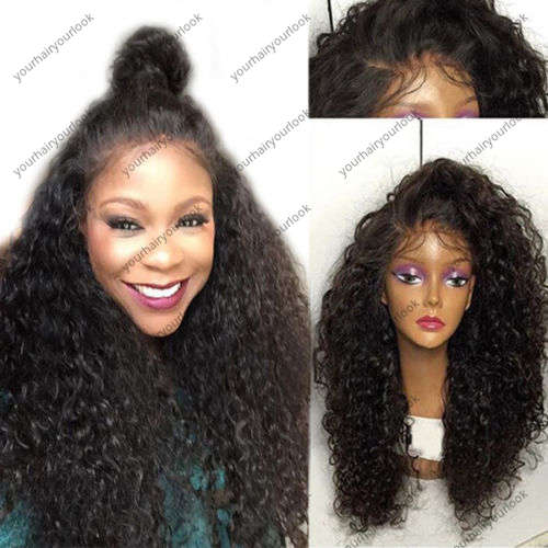 Gorgeoud Brazilian Soft Curl Custom Made 180% Density Virgin Hair Full lace wig