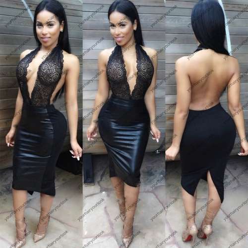 Black Sexy Sleeveless Bodycon dress