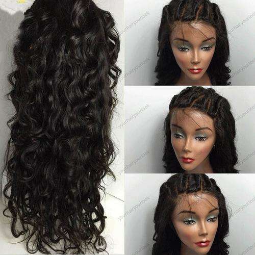 Lace Front wig 22inch Brazilian Hair Water wave curl with baby hair