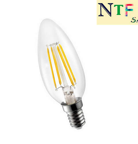 NTF 4W E14 LED Clear Filament Candle Light Lamp Bulb (85~230V) 2 Years Warranty
