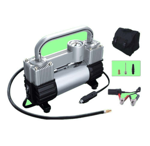 Portable Heavy Duty Vehicle Tire Pump Double Cylinder DC12V