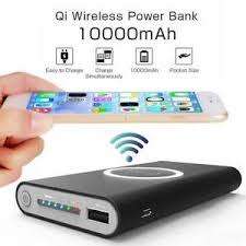 10000mAh Qi Wireless Power Bank & Fast Charging USB LED Portable Battery Charger
