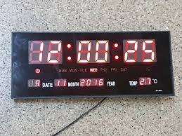 Digital LED Clock XY-3615 (Ukuran : 36cm X 15cm) LED MERAH