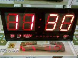 Digital LED Clock XY-3615 (Ukuran : 36cm X 15cm) LED MERAH